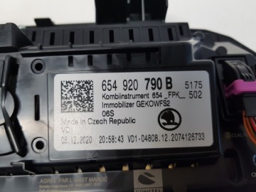 СТОЙКА ВИРТУАЛЬНОЙ КАПИТЫ SKODA KAMIQ 654920790B