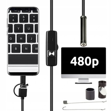 ЭНДОСКОПНАЯ КАМЕРА 3 В 1 5 МЕТРОВ ПК НА Android