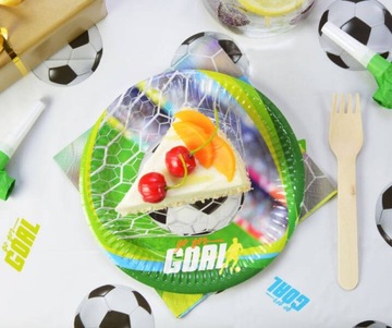 Talerze papierowe Gol jednorazowe piłka Nożna 8szt