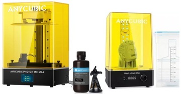 ANYCUBIC M3 MAX 7K + MYJKA WASH AND CURE PLUS + 2L