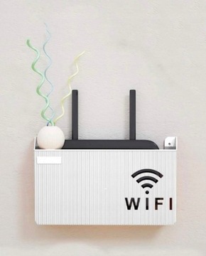 НАСТЕННЫЙ КРОНШТЕЙН ПОЛКА ДЛЯ WIFI-ПЕРЕКЛЮЧАТЕЛЯ МАРШРУТИЗАТОРА, БЕЛЫЙ