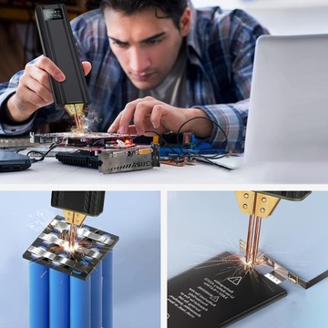 Портативный ручной батарейный сварщик с цифровым дисплеем