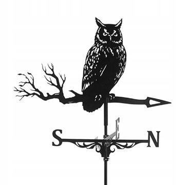Metalowy Czarny Wiatrowskaz Witch Weathervane