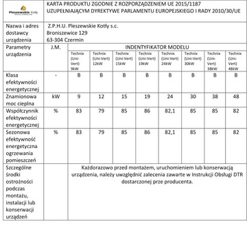 Piec Kotły z Podajnikiem 30 kW 5 Klasa Ekogroszek