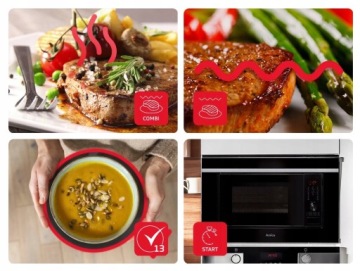 Комплект AMICA ED37515V + AMGB20E2GB Черное стекло