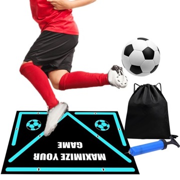 Football Footstep Training Mat Training Pace Ball with Pump Football