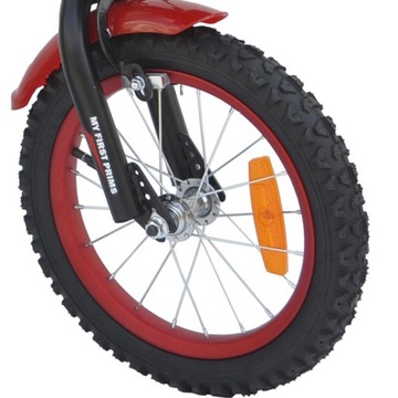 Rower dziecięcy 14 cali PRIME BMX Sport BLACK/Red PÓŁMAT Premium + dodatki