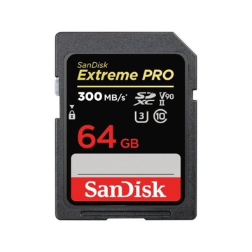 SanDisk Extreme Pro SDXC 64GB 300/260 MBs UHS-II