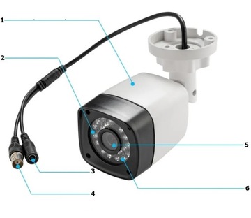 КОМПЛЕКТ МОНИТОРИНГА 4 НАРУЖНЫЕ КАМЕРЫ FULL HD 2MPX IP65