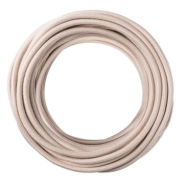 Kabel w oplocie bawełnianym 2x0,75 beżowy 3m