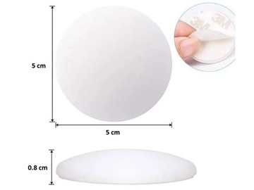 РУЧКА ДВЕРНАЯ САМОКЛЕЯЩАЯСЯ ДЛЯ СТЕН, БЕЛЫЙ СТОПОР, 50мм, 1 шт.