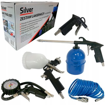 НАБОР ПНЕВМАТИЧЕСКИХ КРАСОК ДЛЯ ПОКРАСКИ ШЛАНГА КОМПРЕССОРА, ИЗ 5 ПРЕДМЕТОВ