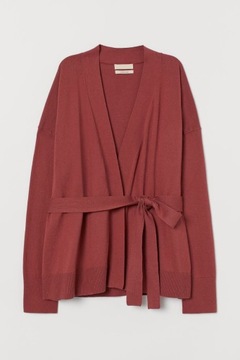 H&M Kardigan z domieszką kaszmiru sweter damski modny cienki stylowy 36 S