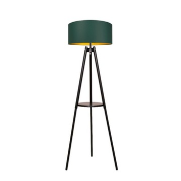LAMPA STOJĄCA PODŁOGOWA LS-097 DREWNO ABAŻUR