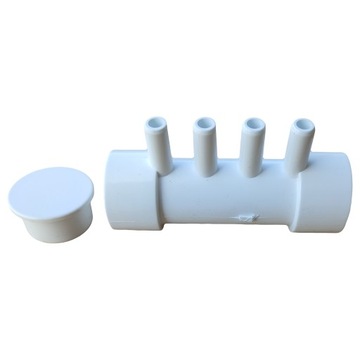 Kolektor PVC na 4 dysze powietrza do balii ogrodowej jacuzzi aeromasaż