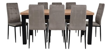 КОМПЛЕКТ СТОЛ+8 СТУЛЬЕВ ДЛЯ БОЛЬШОЙ СЕМЬИ В ГОСТИНОЙ