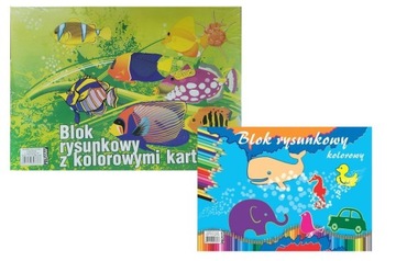 BLOK RYSUNKOWY A3 KOLOROWY 20KARTEK POLIGRAF
