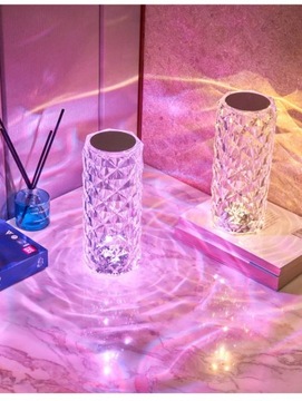 КРИСТАЛЛ СВЕТОДИОДНАЯ RGB ЛАМПА СИЯЮЩАЯ РОЗА ПУЛЬТ ДИСТАНЦИОННОГО УПРАВЛЕНИЯ USB-C СЕНСОРНЫЙ, 16 ЦВЕТОВ