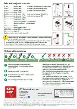 Светодиодный указатель поворота AVTEDU631 - набор для обучения пайке