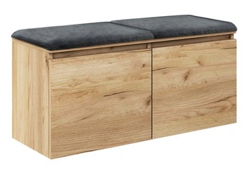 SZAFKA NA BUTY Z SIEDZISKIEM 100cm ZŁOTY SZARY