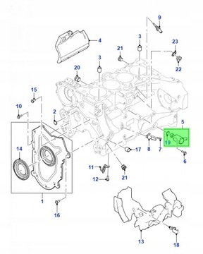 НОВЫЙ EVOQUE 2.0 D поршневой клапан охлаждающего масла LR073684 AJ813393
