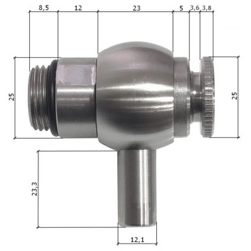 Смесительный клапан SILVER FAP 1/2 дюйма 1/2 дюйма из нержавеющей стали для кувшина INOX