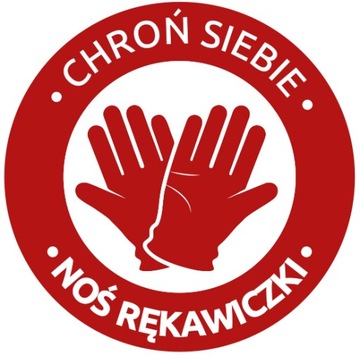 NAKLEJKA PODŁOGOWA NA PODŁOGĘ 30cm NOŚ RĘKAWICZKI