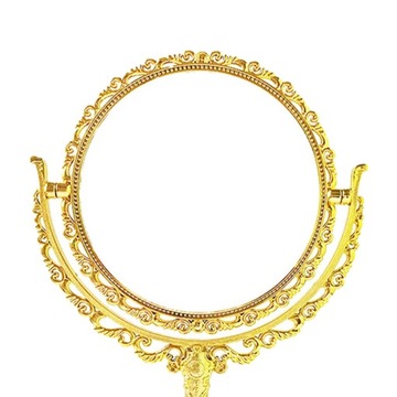 Настольное зеркало для макияжа, вращающееся на 360 градусов, овальное, в винтажном стиле.