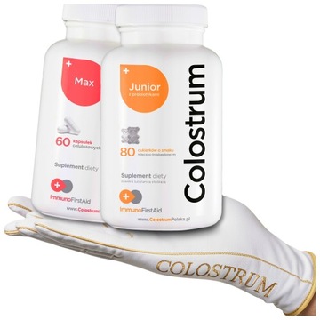 Suplement Diety Colostrum JUNIOR + Colostrum MAX Dla Dzieci i Dla Dorosłych