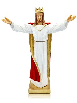 Figurka Chrystus Król 25,5 cm RĘCZNIE MALOWANA