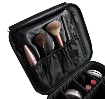 КОСМЕТИЧНАЯ СУМКА Жесткий органайзер ЧЕРНЫЙ для косметички Кейс Вместительный