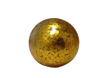 ZŁOTA PIŁKA BROKATOWA LEPKI GNIOTEK XXL