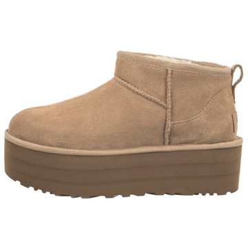 Damskie Botki na Platformie UGG Australia W Classic Ultra Mini Beżowe