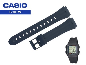 PASEK CASIO F-201W czarny gumowy ORYGINAŁ