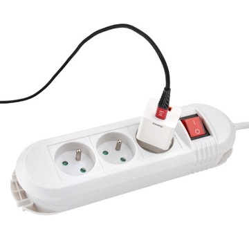Listwa zasilająca Hama Comfort 3 gniazda z włącznikiem 3680W 3m biała
