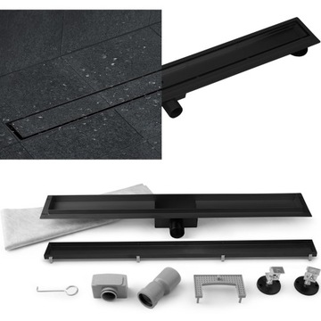 ODPŁYW LINIOWY POD PŁYTKĘ KOMPLET 80cm NISKI 52 mm