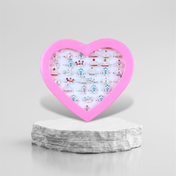 НАБОР КОЛЬЦЕВ ДЛЯ ДЕВОЧКИ УКРАШЕНИЙ 36 шт.