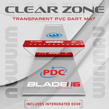 ЗАЩИТНЫЙ КОВРИК ДЛЯ ДАРТСА WINMAU CLEAR ZONE PVC OCHE THRESHOLD LINE dart darts Da