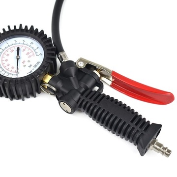 ПИСТОЛЕТ ДЛЯ НАКАЧАНИЯ ШИН С МАНОМЕТРОМ 12 БАР, СЛИВНЫМ КЛАПАНОМ, ЧАСАМИ, БОЛЬШОЙ XL