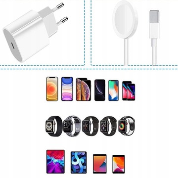 Адаптер зарядного кабеля 2IN1 20 Вт для Iphone Iwatch Watch Быстрая зарядка