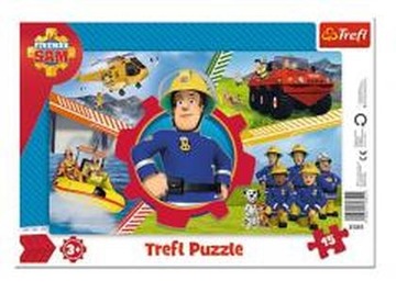 Puzzle ramkowe 15 Dzień Strażaka Sama TREFL /Trefl