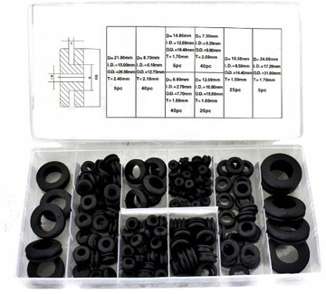 PRZELOTKI GUMOWE ZESTAW PRZELOTEK GUMOWYCH 180 SZT