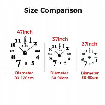 3D настенные часы Зеркальные настенные наклейки Creative D