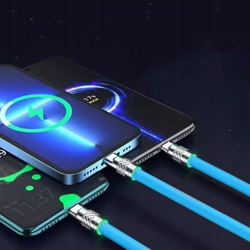 ПРОЧНЫЙ ТЕЛЕФОННЫЙ КАБЕЛЬ 3В1 USB TYPE C MICRO USB LIGHTNING 3.0A 1.2M