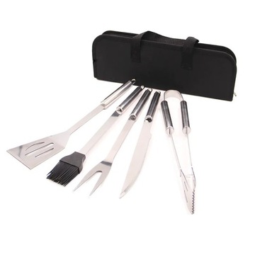 Zestaw do grilla akcesoria przybory do grillowania BBQ 5W1 + 4 MATY