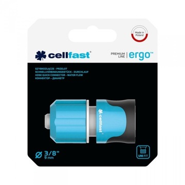 Проходной быстроразъёмный соединитель Cellfast Ergo 3/8 53-131