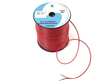 100mb SZPULA przewód led KABEL głośnikowy 2x0,75mm