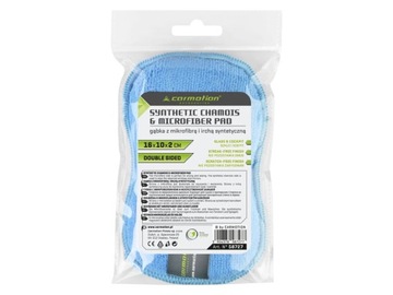 ГУБКА ДВУСТОРОННЯЯ, МИКРОФИБРА + СИНТЕТИЧЕСКИЙ ХИМИШ, 1 шт.