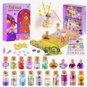 ZESTAW CZARODZIEJA WIEDŹMY WRÓŻKI MAGICZNE MIKSTURY DIY KREATYWNY PREZENT