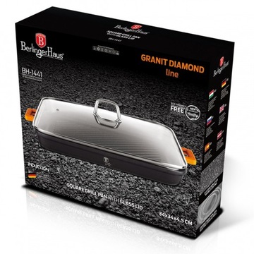 СКОВОРОДА-ГРИЛЬ 34см BERLINGER GRANIT DIAMOND 1441